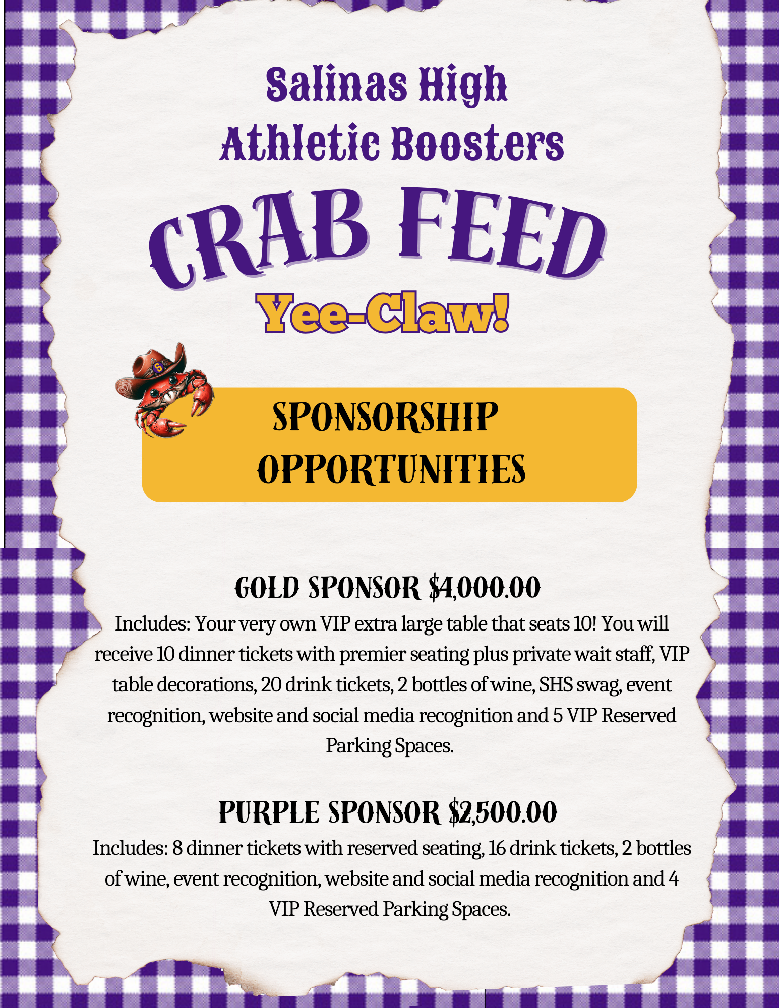 Sponsorship Levels